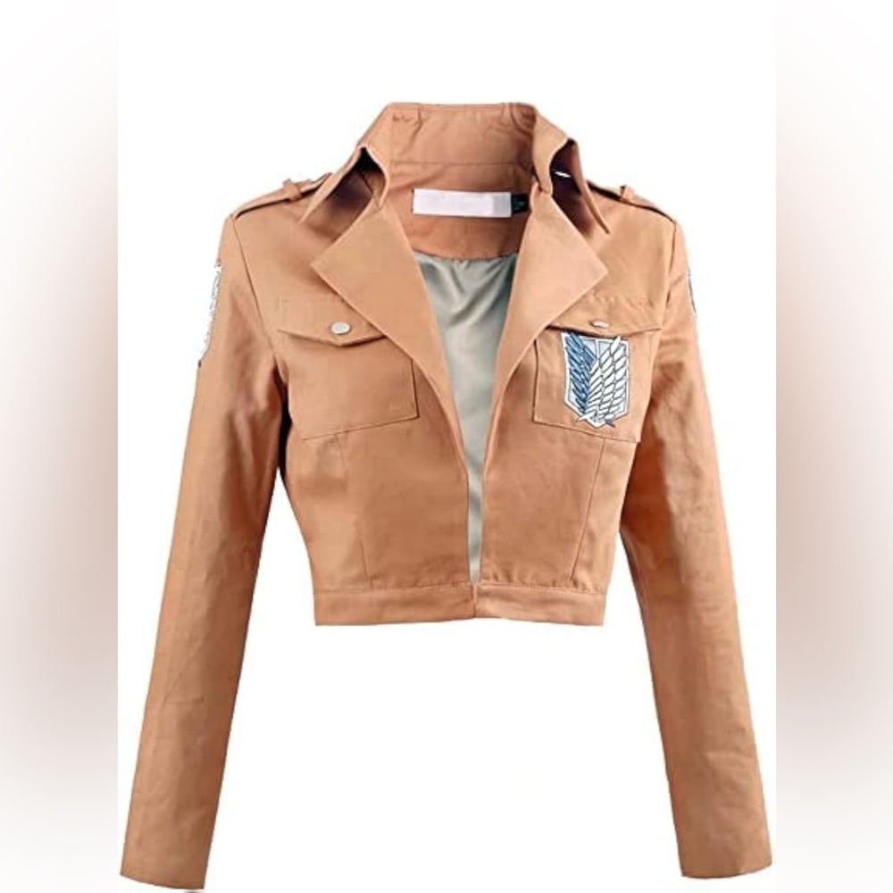 Long Sleeve Khaki Anime Cosplay Costume Jacket